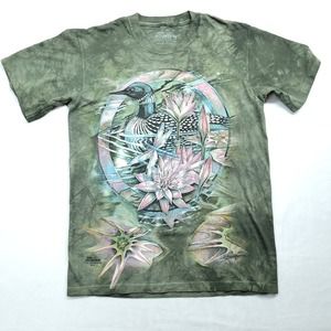 The Mountain Duck & Flowers Size Small Gree Tie Dye Shirt 2016 Jody Bergsma